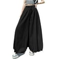 thumbnail image 1 of Kaemgyyd Palazzo Pants for Women Casual Drawstring Baggy Pants Elastic Waist Cute Lantern Flowy Trouser for Beach Vaction, 1 of 7