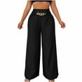 thumbnail image 1 of Kaemgyyd Palazzo Pants for Women High Waisted Wide Leg Stretchy Trousers Vintage Casual Flowy Pants Outfit, 1 of 4