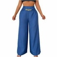thumbnail image 1 of Kaemgyyd Palazzo Pants for Women High Waisted Wide Leg Stretchy Trousers Vintage Casual Flowy Pants Outfit, 1 of 1