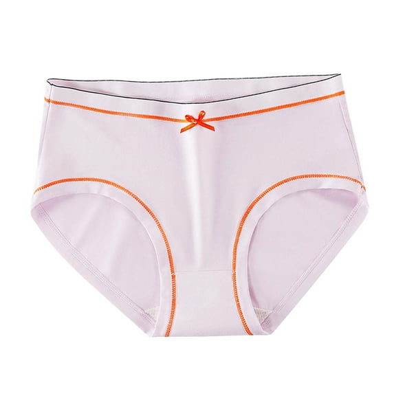 Kaemgyyd Period Underwear for Women Cute Bow Full Coverage Soft Stretch Briefs Mid Waist Leak-Proof Ladies Panties M-Xl