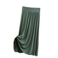 thumbnail image 1 of Kaemgyyd Pleated Skirts for Women Elastic High Waist Soft Lounge Skirt Solid Color Basic Flowy Skirt Fall Winter, 1 of 3