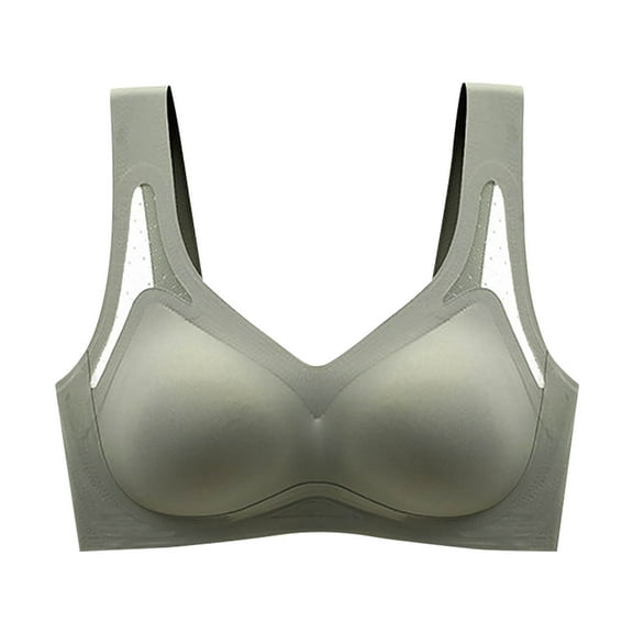 Kaemgyyd Plus Size Bras for Women Comfort No Underwire Seamless Bras Mesh Full Coverage Padded Support T Shirt Bras