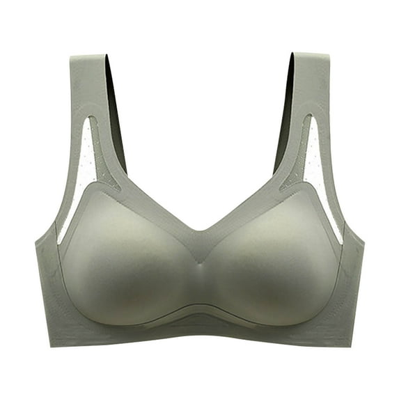 Kaemgyyd Plus Size Bras for Women Comfort No Underwire Seamless Bras Mesh Full Coverage Padded Support T Shirt Bras