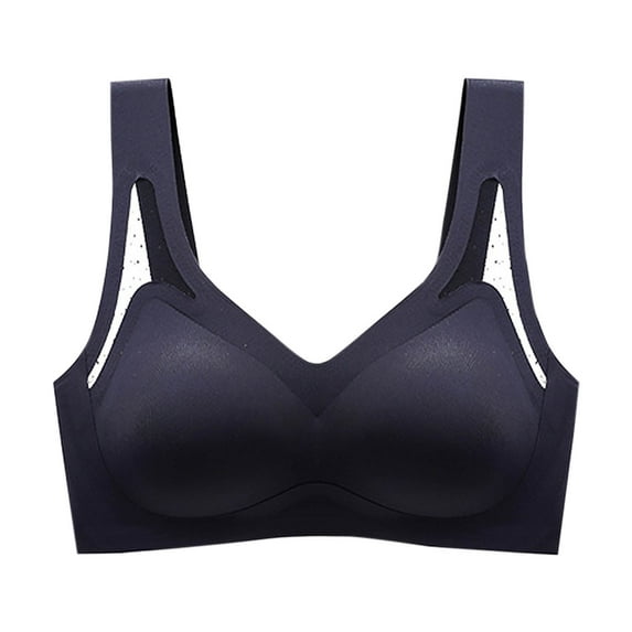 Kaemgyyd Plus Size Bras for Women Comfort No Underwire Seamless Bras Mesh Full Coverage Padded Support T Shirt Bras