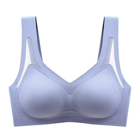 Kaemgyyd Plus Size Bras for Women Comfort No Underwire Seamless Bras Mesh Full Coverage Padded Support T Shirt Bras