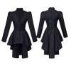 thumbnail image 1 of Kaemgyyd Plus Size Cocktail Dresses for Women Ruffle Deep V High Low Medieval Dresses Formal Long Sleeve Lace up Gothic Clubwear, 1 of 3