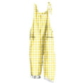 thumbnail image 1 of Kaemgyyd Plus Size Jumpsuit for Women Summer Cute Sleeveless Bib Overalls Fashion Plaid Adjustable Strap Beach Vaction Romper, 1 of 5