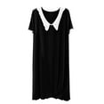 thumbnail image 1 of Kaemgyyd Plus Size Nightgowns for Women Cute Sleepshirts Breathable Short Sleeve Night Shirt Color Block Tshirt Sleepwear Pajama Dress, 1 of 6