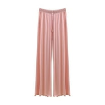 Kaemgyyd Plus Size Pajama Pants Soft Comfortable Wide Leg Flowy Sleepwear Lounge Drawstring Loose Fit Pj Bottoms Trousers