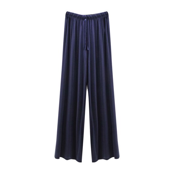 Kaemgyyd Plus Size Pajama Pants Soft Comfortable Wide Leg Flowy Sleepwear Lounge Drawstring Loose Fit Pj Bottoms Trousers