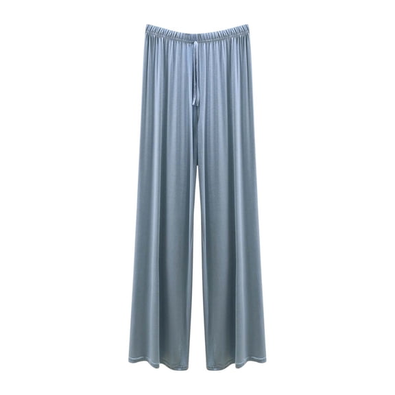 Kaemgyyd Plus Size Pajama Pants Soft Comfortable Wide Leg Flowy Sleepwear Lounge Drawstring Loose Fit Pj Bottoms Trousers