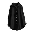 thumbnail image 1 of Kaemgyyd Plus Size Shirts for Women Classic Button down Solid color tops Casual Loose Long Sleeve outfit, 1 of 3