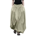 thumbnail image 1 of Kaemgyyd Plus Size Skirts for Women Fall High Waist A-Line Casual Long Skirt Trendy Baggy Maxi Skirt with Pockets, 1 of 7