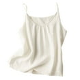 thumbnail image 1 of Kaemgyyd Plus Size Tops for Womens Sleeveless Cotton Linen Tank Tops Casual Spaghetti Strap Summer Basic Cami Shirt, 1 of 4
