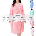 thumbnail image 1 of Kaemgyyd Robes for Women Fluffy Fuzzy V Neck Bath Robe Knee Length Bathrobe Bow Front Ladies Outfits（Watermelon Red,One Size）, 1 of 7