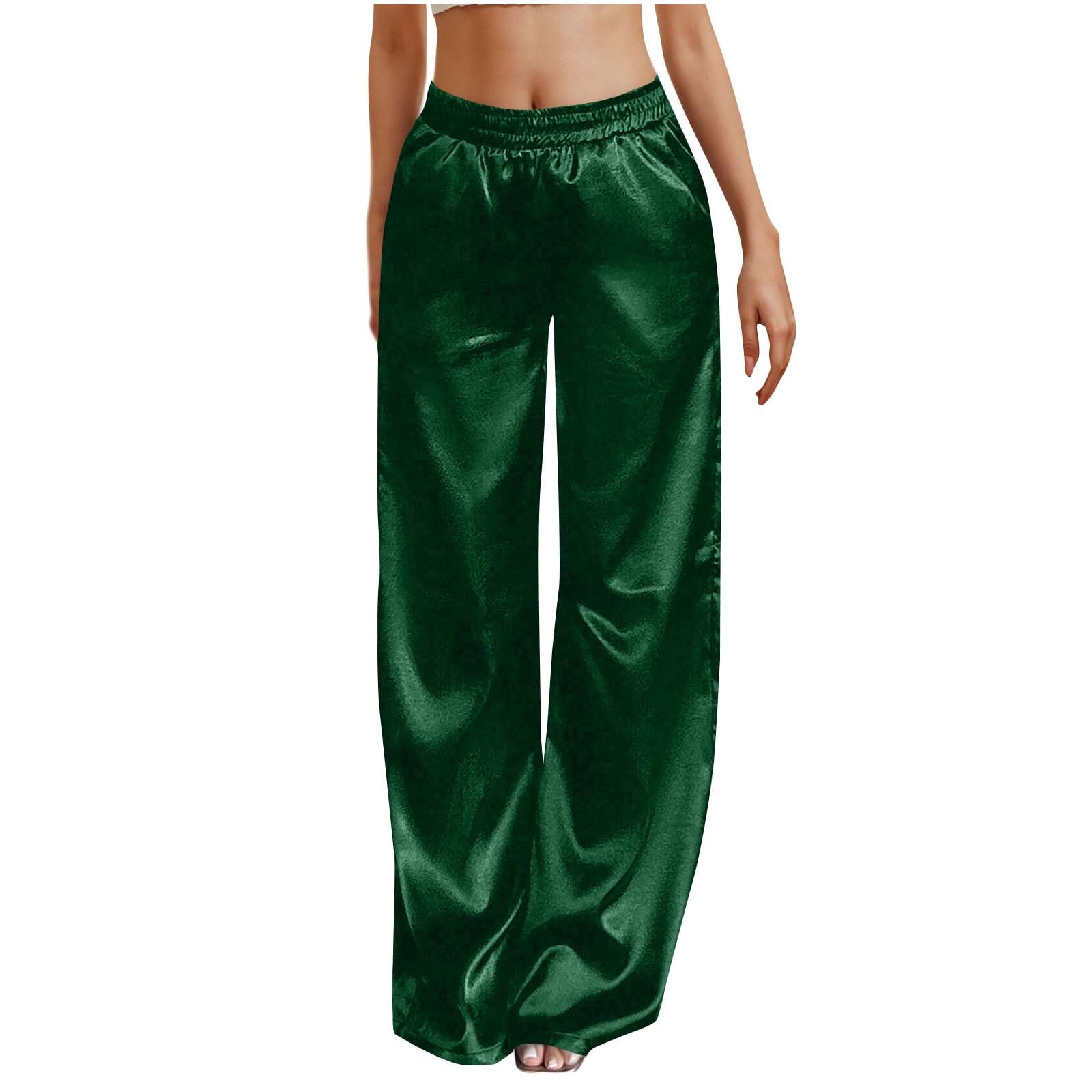 slim fit dress slacks Plissé-satin wide-leg pants – SemSem main image 0