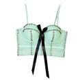 thumbnail image 1 of Kaemgyyd Sequin Bralette for Women Cute Bow Spaghetti Strap Crop Tops Glitter Slim Fashion Croset Camisoles Sparkly Outfit Dance Party, 1 of 5