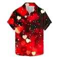 thumbnail image 1 of Kaemgyyd Shirts for Men Fashion Short Sleeve Beach Tops Valentine's Day Heart Summer Blouse Casual Button down Clothes, 1 of 3