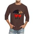 thumbnail image 1 of Kaemgyyd Shirts for Men Valentine's Day Print Oversized Crew Neck Tee Casual Loose 3/4 Sleeve Workout Tops, 1 of 3
