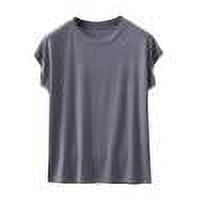 Kaemgyyd Shirts for Women Soft Comfy Short Sleeve V Neck Pajama Tops Summer Fashion Trendy Outfits Clothes