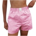thumbnail image 1 of Kaemgyyd Shorts for Women Casual Striped Elastic High Waisted Shorts Plus Size Trendy Straight Leg Shorts Summer Clothes, 1 of 4