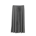 thumbnail image 1 of Kaemgyyd Skirt for Women Fall Soft Loose Elastic High Waist Slit Skirt Drawstring Solid Color Baggy Flowy Skirt, 1 of 3