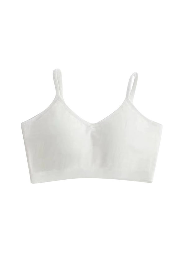 Sports Bras for Women Spaghetti Strap Padded Cami Tops Seamless No Underwire Cotton Everyday Basic Sleeping Bralette