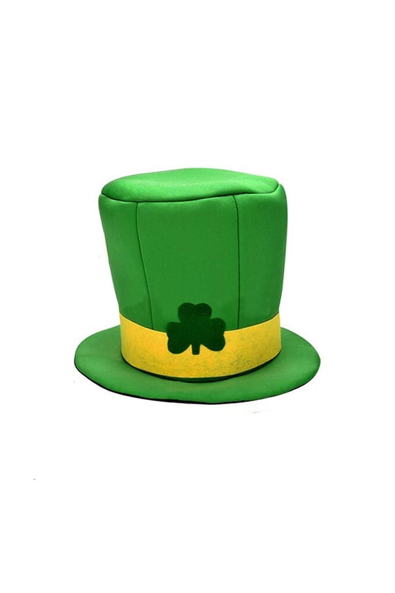 St. Patrick's Green Velvet Top Hat Men Women Trendy Party Club Accessories