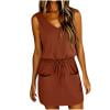 thumbnail image 1 of Kaemgyyd Summer Dresses for Women Casual Sleeveless Drawstring Waist Tank Dresses V Neck Fashion Short Dress with Pockets, 1 of 6