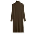 thumbnail image 1 of Kaemgyyd Sweater Dress for Women Casual Long Sleeve Fall Winter Dresses Turtle Neck Pullover Ribbed Knit Dress, 1 of 3