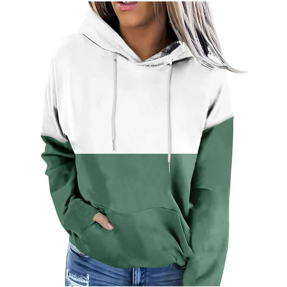 Kaemgyyd Sweatshirt for Women Fall Casual Loose Hoodies Trendy Long Sleeve Pullover Comfy Drawstring Tops with Pocket