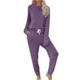 thumbnail image 1 of Kaemgyyd Sweatsuits for Women 2 Piece Set Jogging Suit Long Sleeve Crew Neck Pullover and Drawstring Sweatpants Tracksuit Outfits, 1 of 6