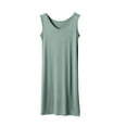 thumbnail image 1 of Kaemgyyd Tank Nightgowns for Women Plus Size Sleeveless V Neck Sleep Shirts Loose Breathable Solid Color Loungewear, 1 of 6