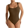 thumbnail image 1 of Kaemgyyd Tank Top Bodysuits for Womens Slim Ribbed Square Collar Sleeveless Shapewear Jumpsuit Fashion Going out Romper, 1 of 6