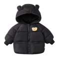 thumbnail image 1 of Kaemgyyd Toddler Baby Boys Girls down Jacket Solid Long Sleeve Lightweight Puffer Coat with Hood Infant Windproof Snow Outerwear, 1 of 3