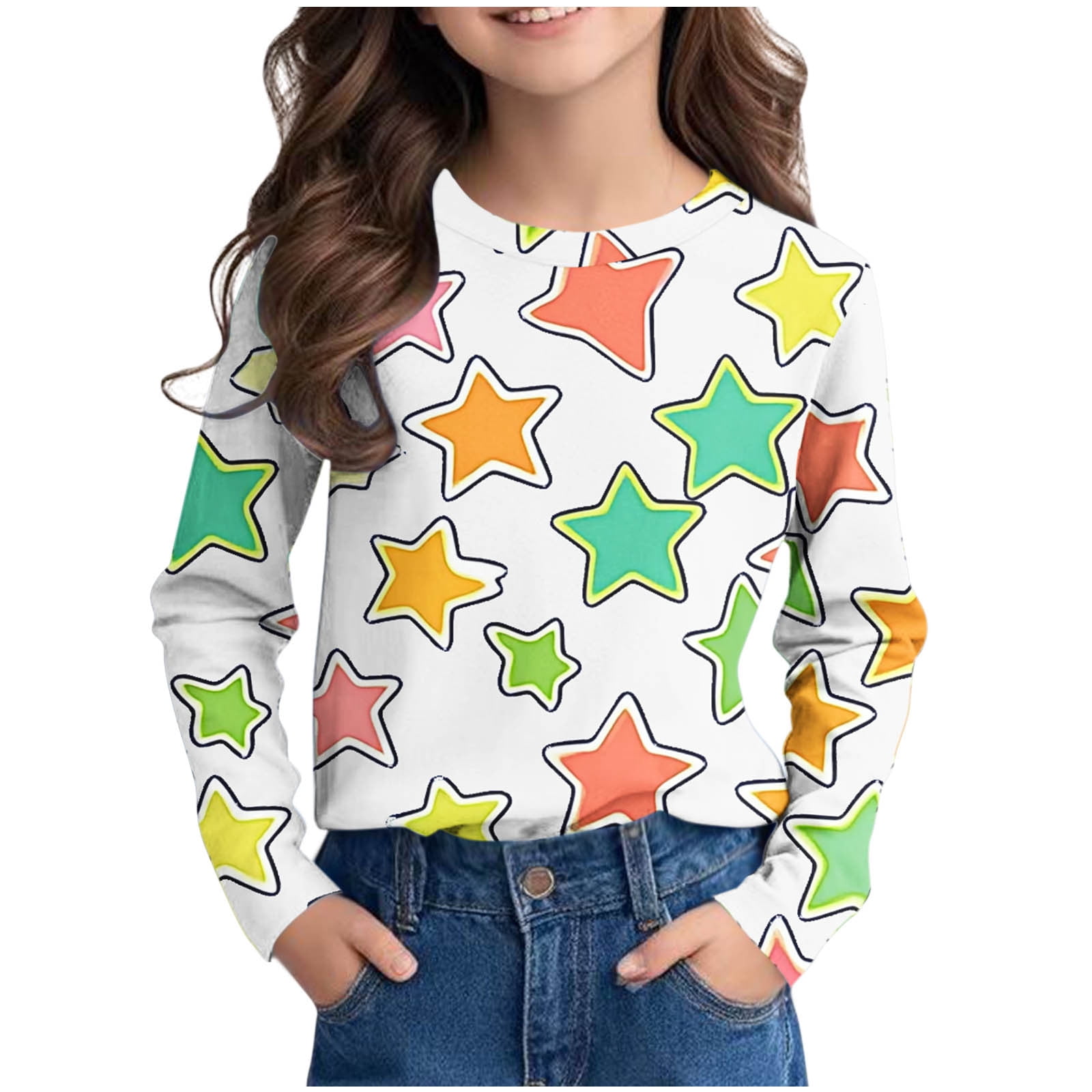 Arrival Baby Sun Moon Star Graphic Long Sleeve Bottoming Shirt & Trousers Clothing Sets