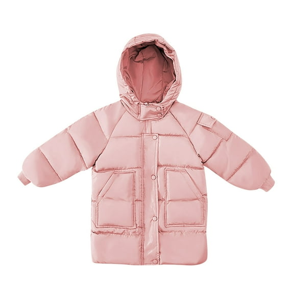 Kaemgyyd Toddler Girl Boy Winter Outfits Lightweight Long Sleeve Puffer down Jackets Thermal Thick Hooded Outerwear with Pockets