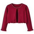 thumbnail image 1 of Kaemgyyd Toddler Girls Cardigan Sweater Cute Shrug Baby Knit Long Sleeve Crop Tops Casual Button Jacket Outfit 1-14 Years, 1 of 6