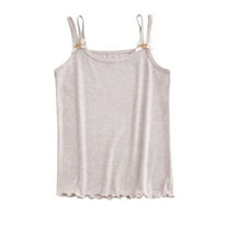 Kaemgyyd Toddler Girls Undershirts Kids Baby Camisoles Summer Cotton Sleeveless Spaghetti Strap Camis Shirt 3-14 Years