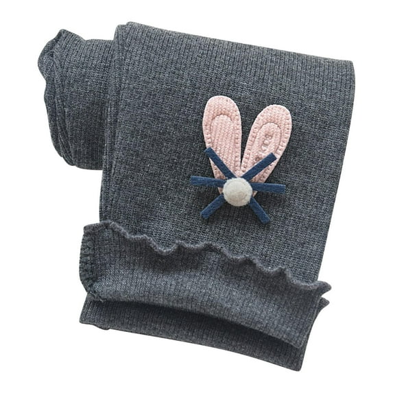 Kaemgyyd Toddler Little Girls Leggings Knit Ribbed Stretchy Full Length Pants Cute Warm Footless Tights 2-10 Years