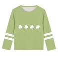thumbnail image 1 of Kaemgyyd Toddler St. Patrick's Day Shirt Baby Boy Girl Cute Print Long Sleeve Tee Spring Crew Neck Green Casual Tops 3-14 Years, 1 of 5