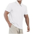 thumbnail image 1 of Kaemgyyd Tops for Men Short Sleeve Casual Business Dressy Golf Shirt Solid Color Comfy Soft Collared Tee, 1 of 5