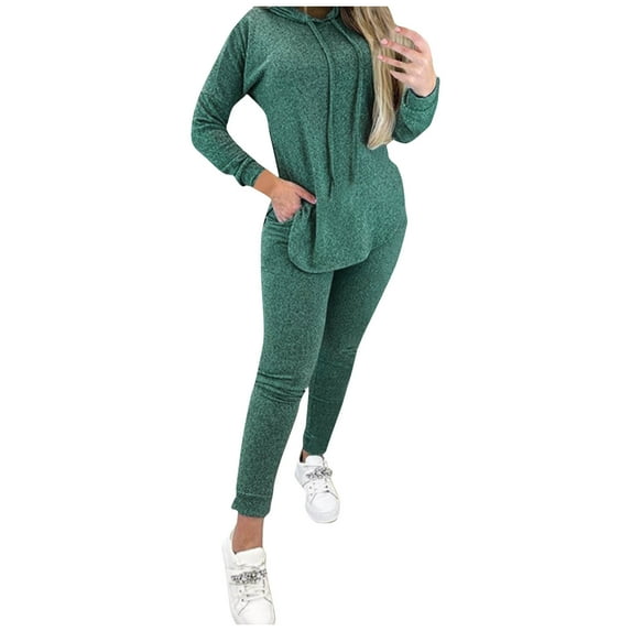Kaemgyyd Two Piece Outfits for Women Jogging Suits Casual Long Sleeve Hoodie Sweatshirt and Leggings Sweatpants Tracksuit