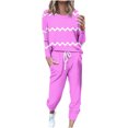 thumbnail image 1 of Kaemgyyd Two Piece Outfits for Women Plus Size Crewneck Pullover Tops and Jogger Pants Sweatsuits Lounge Tracksuit Set with Pockets, 1 of 5