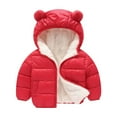 thumbnail image 1 of Kaemgyyd Unisex Children Fleece Lined Jackets Baby Boy Girl Zipper Hooded Windproof Coat Winter Snow Warm Outwear 3-14 Y, 1 of 3