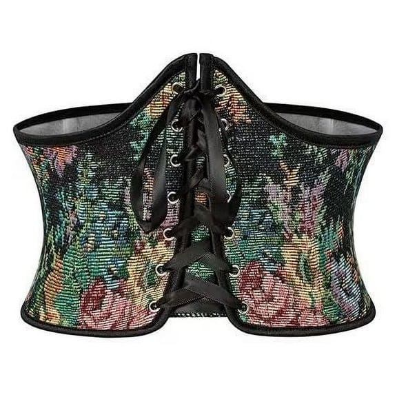Kaemgyyd Wide Corset Belt for Women Renaissance Vintage Elastic Waist Belt for Dresses Print Going out Clubwear