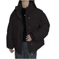 thumbnail image 1 of Kaemgyyd Winter Coats for Women Casual Oversized Solid Zip up Puffer Jacket Baggy Padded down Coats Quilted Outwear, 1 of 4
