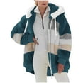thumbnail image 1 of Kaemgyyd Winter Coats for Women Oversized Full Zip Fuzzy Fleece Hooded Jacket Casual Fashion Plus Size Outwear with Pockets, 1 of 5