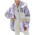 thumbnail image 1 of Kaemgyyd Winter Coats for Women Oversized Full Zip Fuzzy Fleece Hooded Jacket Casual Fashion Plus Size Outwear with Pockets, 1 of 6