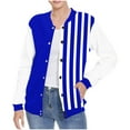 thumbnail image 1 of Kaemgyyd Winter Coats for Women Trendy Button down Lightweight Jacket Crew Neck Stripe Long Sleeve Outerwear with Pockets, 1 of 5